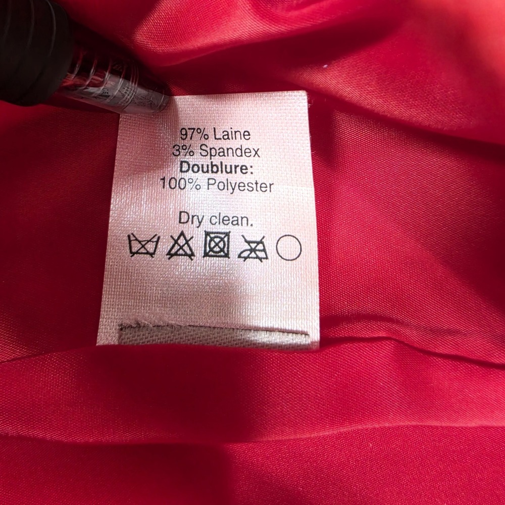 J.Crew Red Wool Blend Scalloped Waist Mini A-Line Skirt Size 10 Preppy Classic - Picture 7 of 13